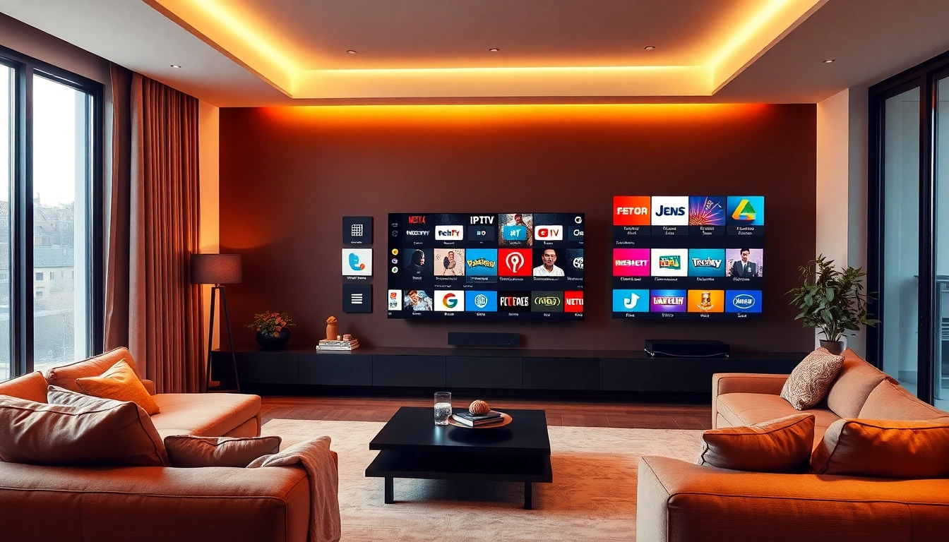 Experience top-quality abonnement iptv with diverse channels in a cozy living room setting.