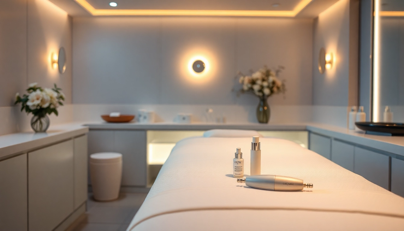 Experience soothing Faltenbehandlung Zürich in a calming spa environment with elegant treatment tools.