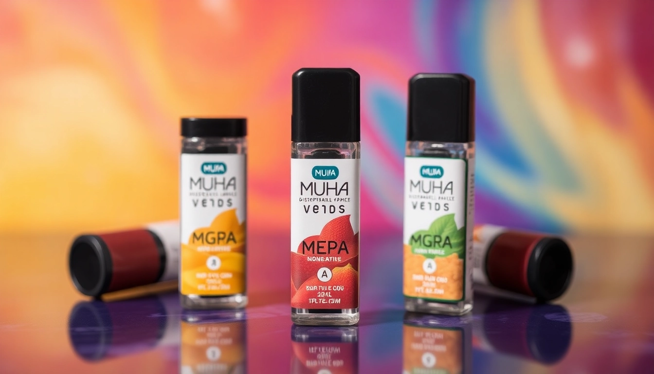 Experience Muha Meds 2 gram disposable vapes featuring vibrant colors and sleek designs.