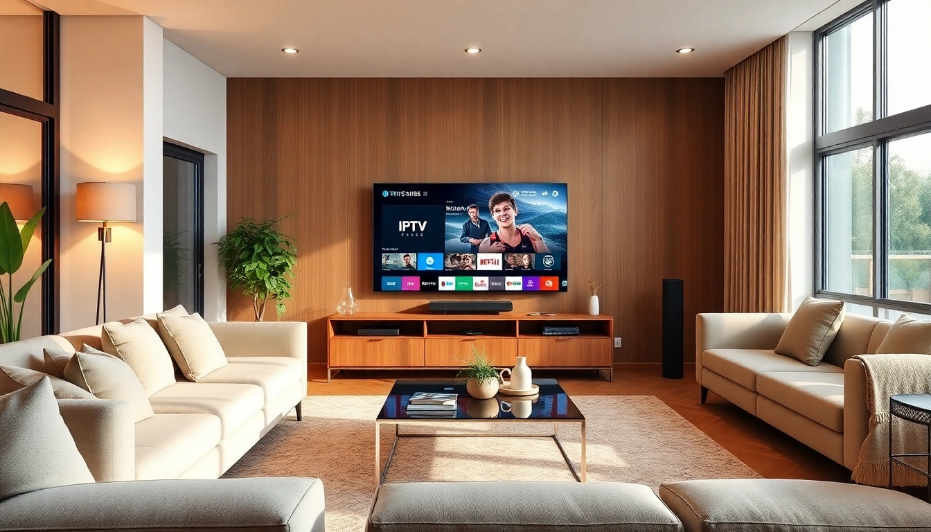 Enjoy seamless entertainment with IPTV Suisse on a sleek modern TV.