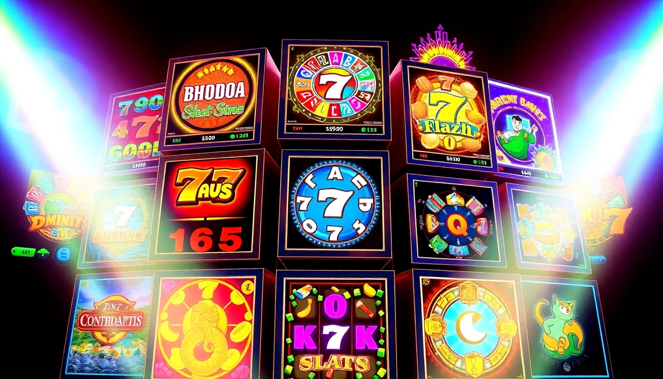 Experience สล็อต168 with diverse slot games showcasing vibrant reels and exciting themes.