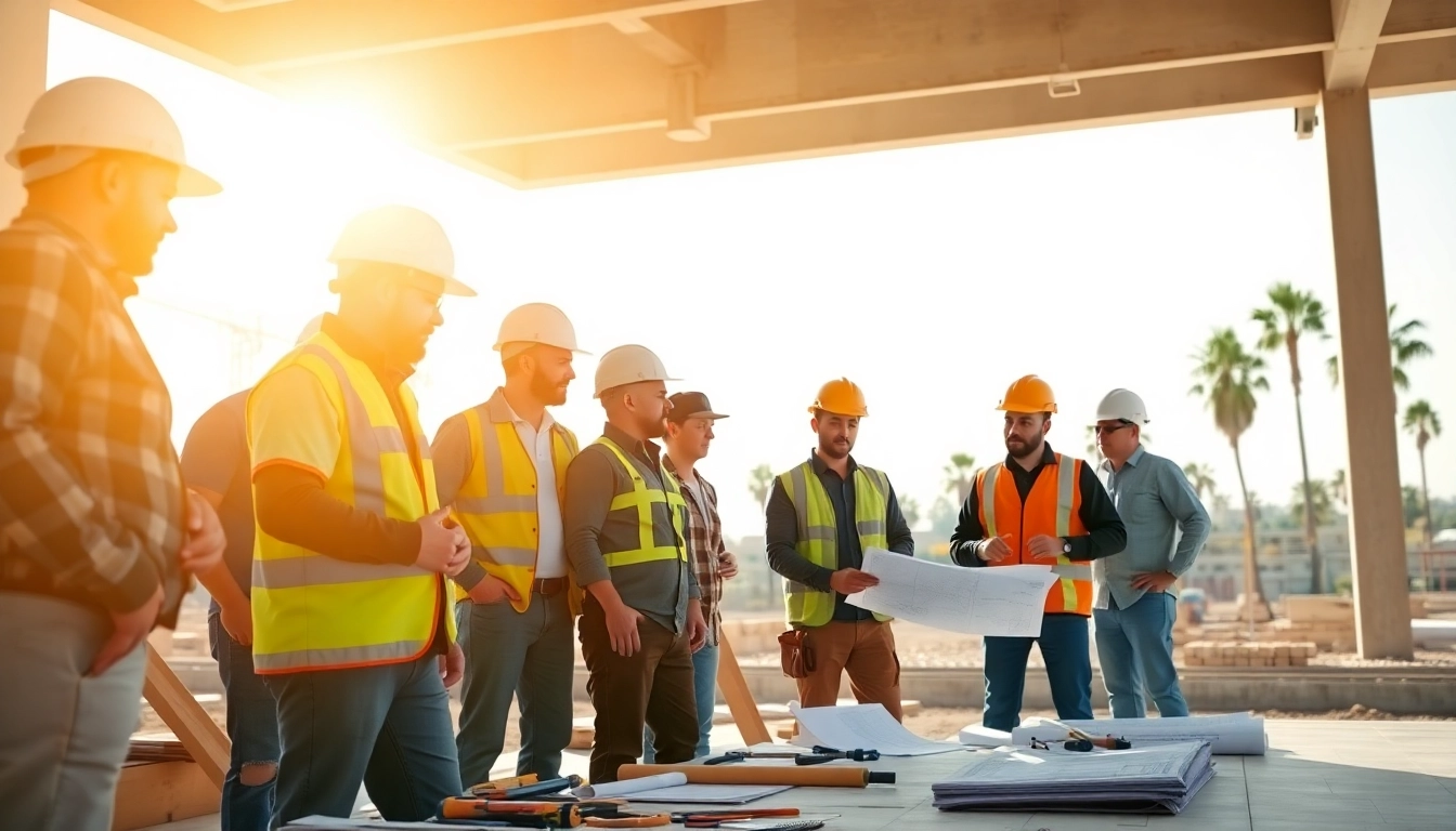 Southern California contractors association collaborating on a project with precision and professionalism.