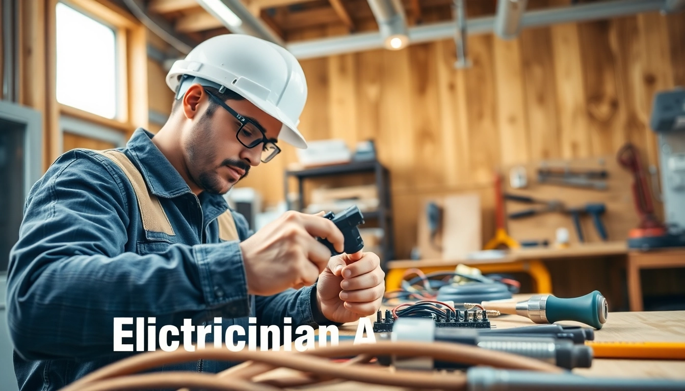 Electrician apprenticeship Hawaii training with hands-on practice in a workshop.