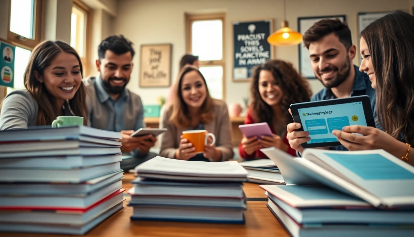 Engage with Duolingo English Test practice in a collaborative study environment.