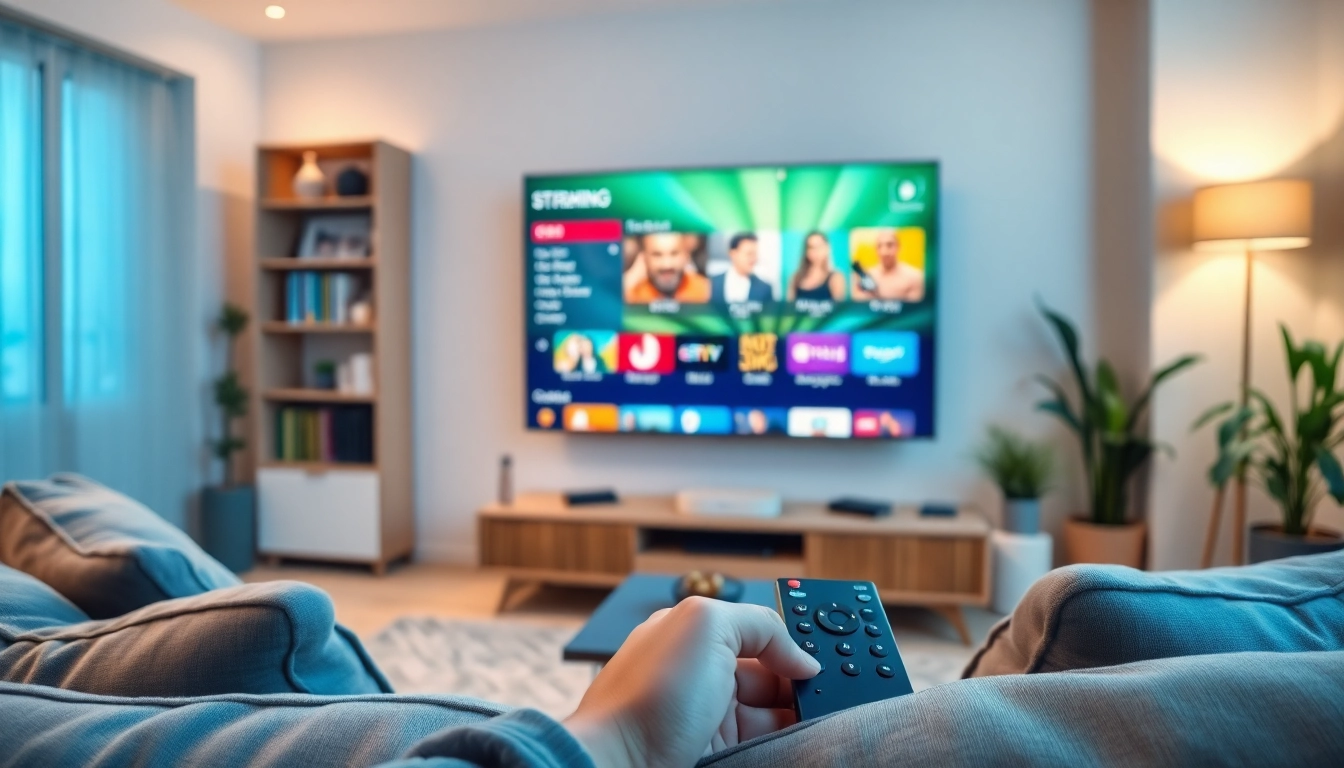 Experience top-tier streaming options with the leading iptv provider in UK in a modern living room.