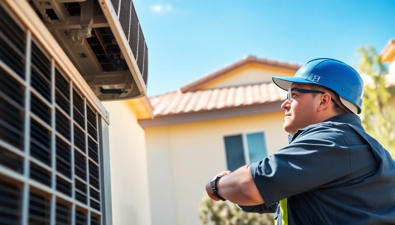 Expert in AC repair Glendale AZ servicing air conditioning unit outdoors.