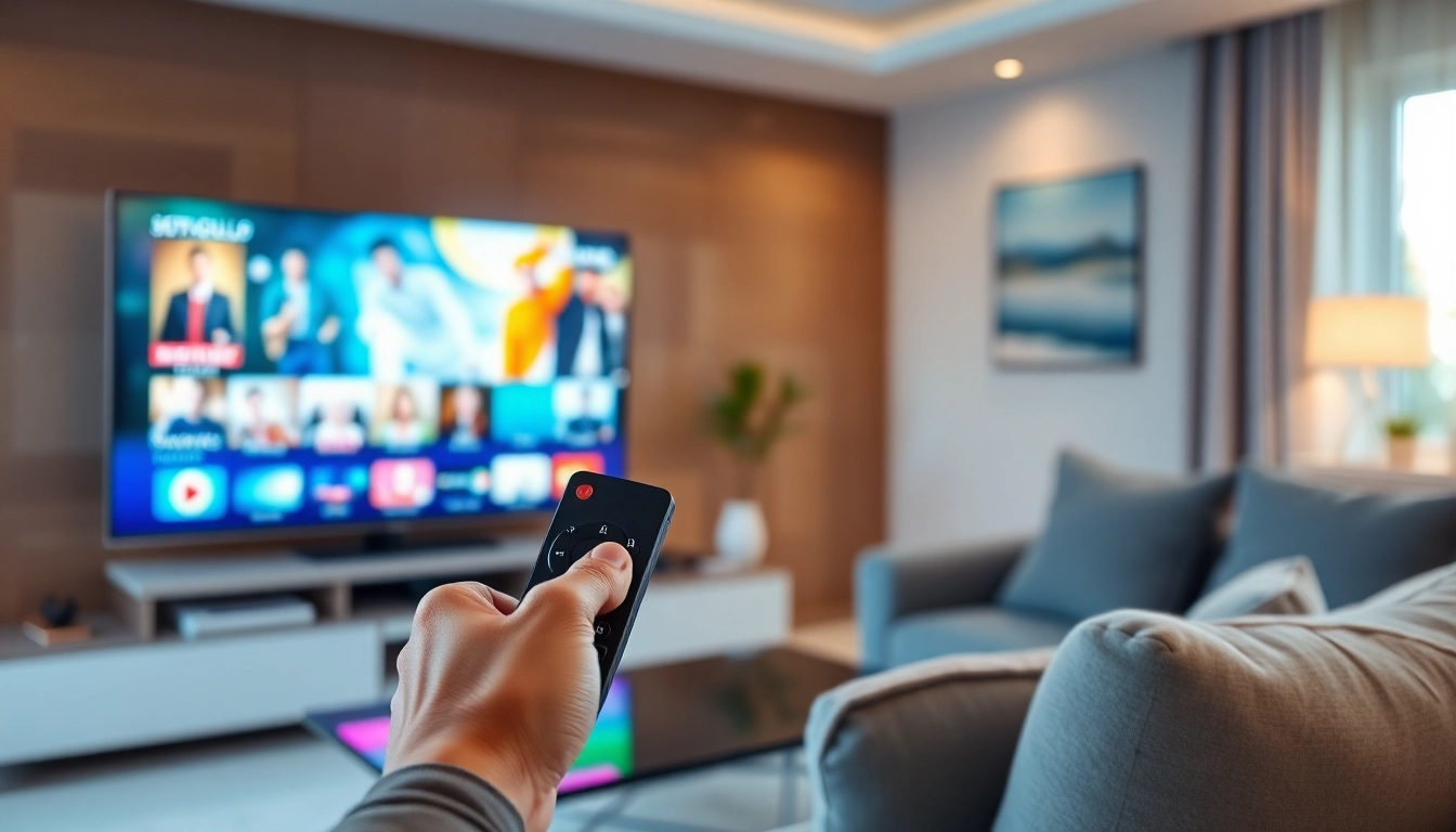 Experience seamless streaming with an IPTV subscription in a modern living room setup.