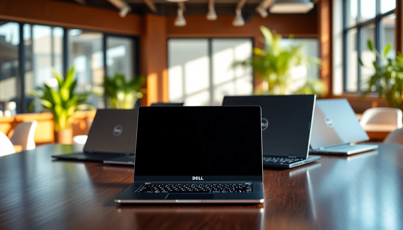 Comparar laptops Dell en un entorno moderno y profesional.