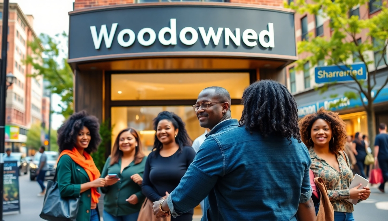 Engaging scene of a family owned and black owned business showcasing community spirit and diversity.
