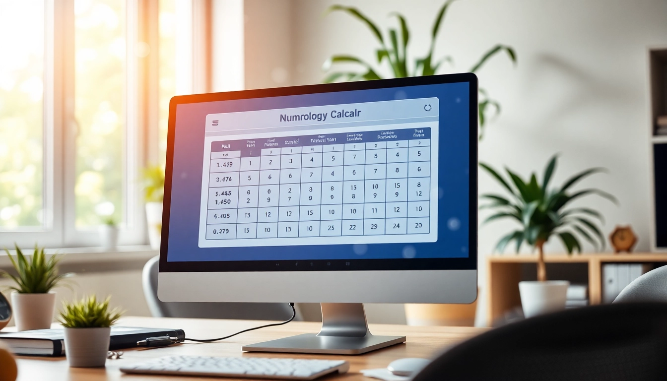Validate your numbers with a numerology calculator in a serene workspace setting.