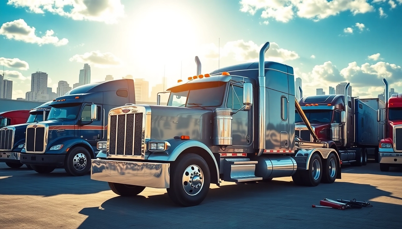Providing 24 hour big rig towing service with a professional tow truck in an industrial environment.