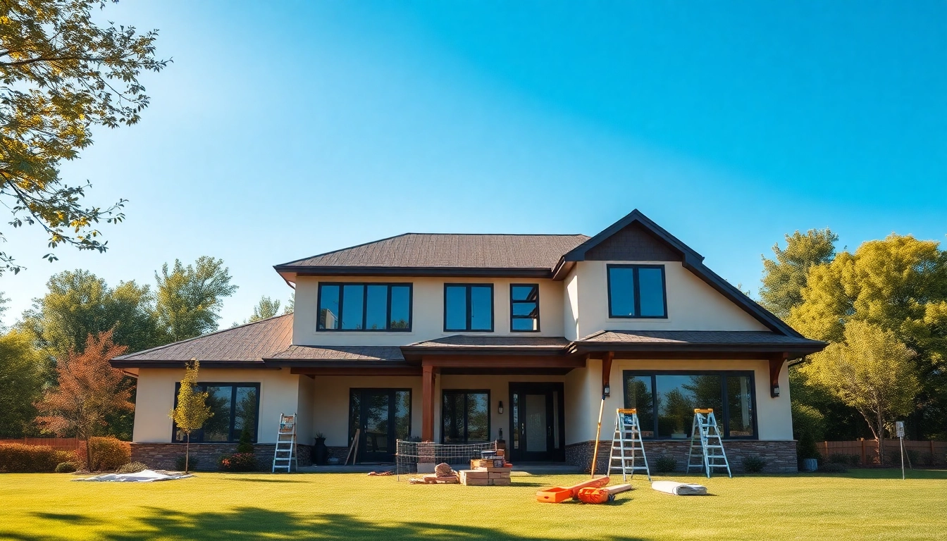 Highlighting custom home builders near me crafting a dream home in a vibrant neighborhood setting.