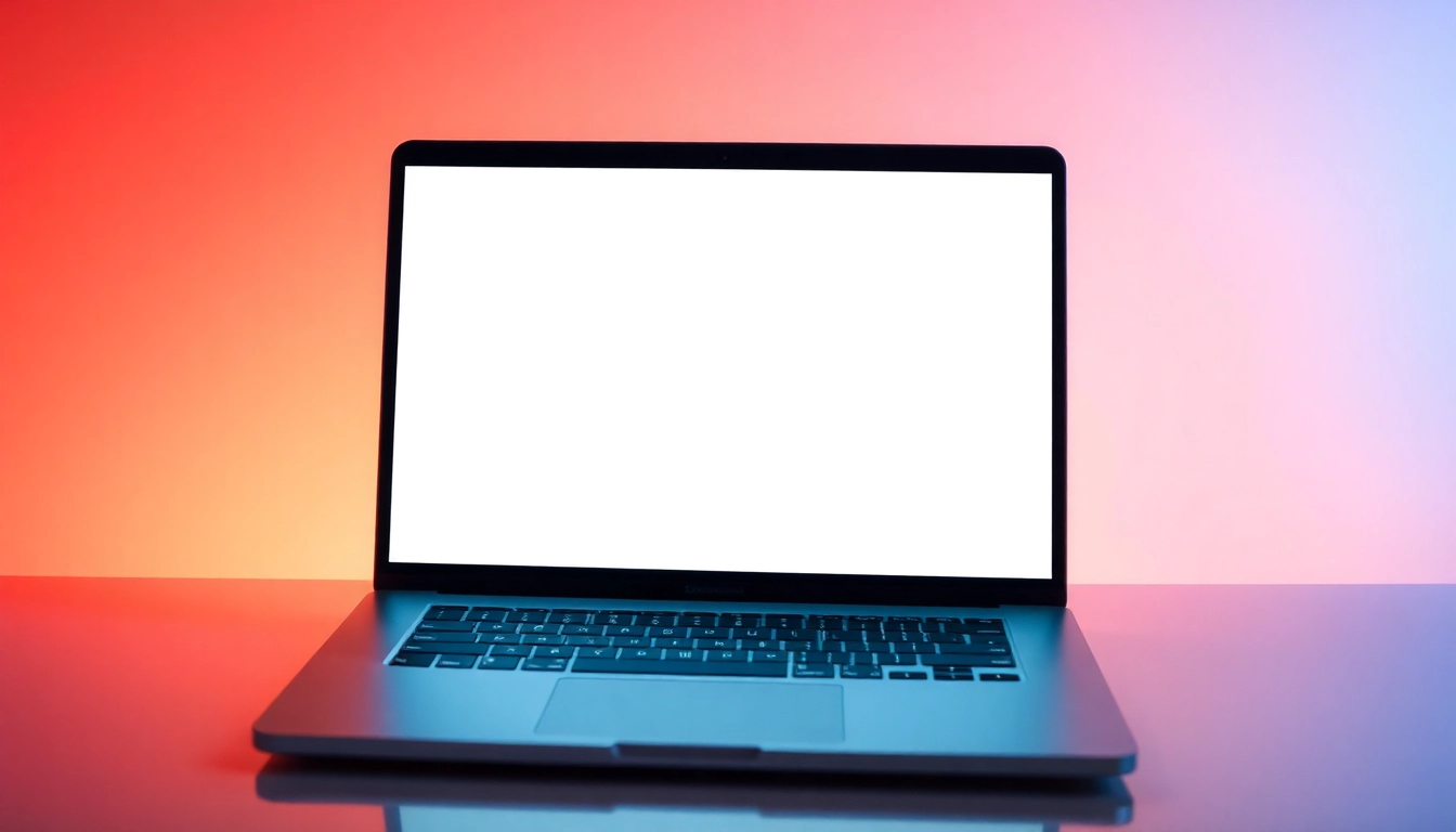 Download the latest line電腦版下載 software on a sleek, modern laptop with a vibrant display.