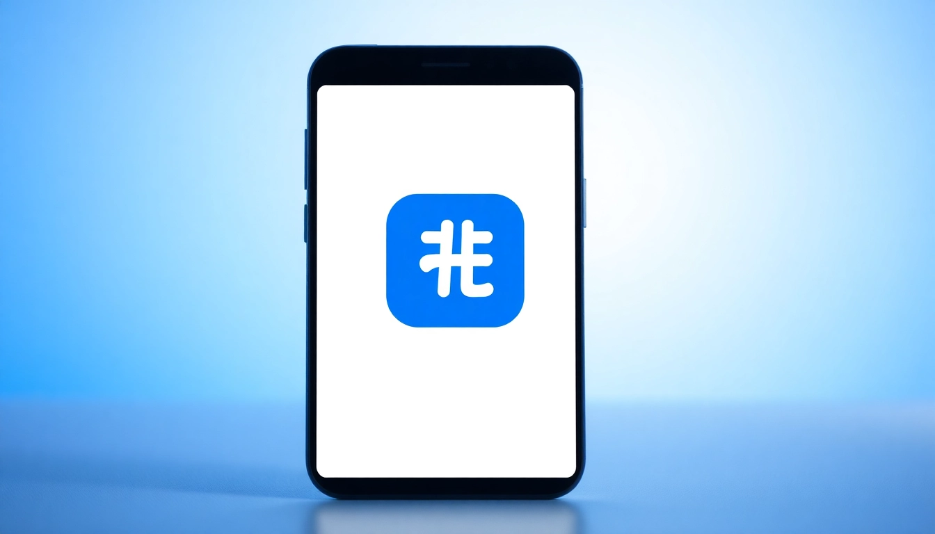 Download the 美洽下载 app featuring a sleek smartphone interface on a clean, modern background.