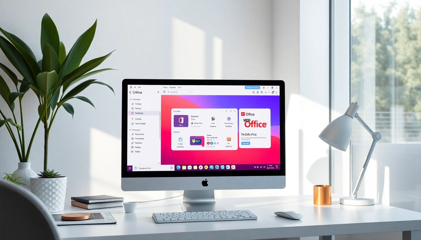 Optimize your productivity with WPS下载 on a modern workspace computer setup.