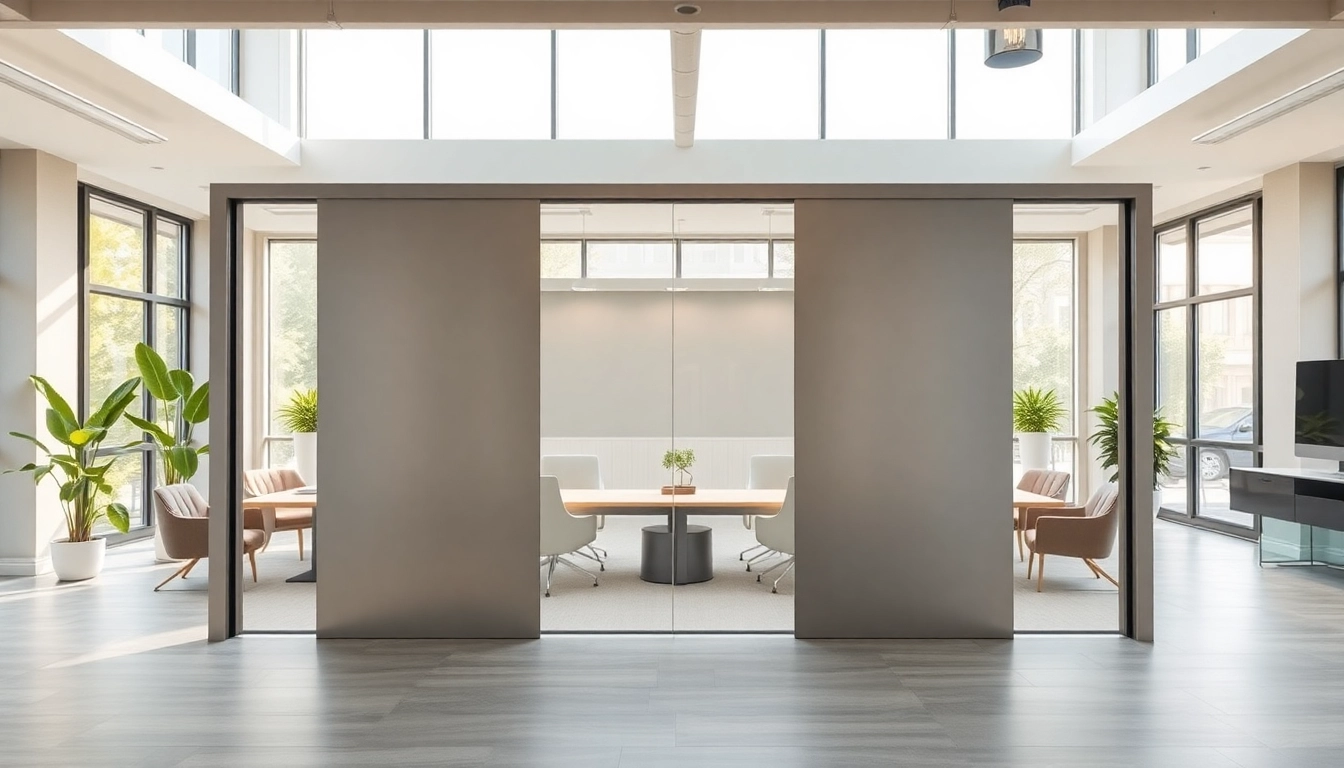 Enhance your space with a modern sliding partition wall for effective room separation.