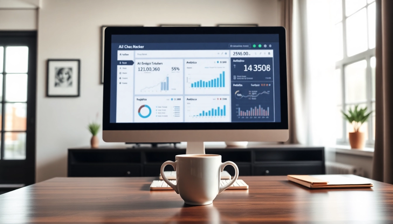 Analyze text with a high-quality ai checker displayed on a computer screen for optimal results.