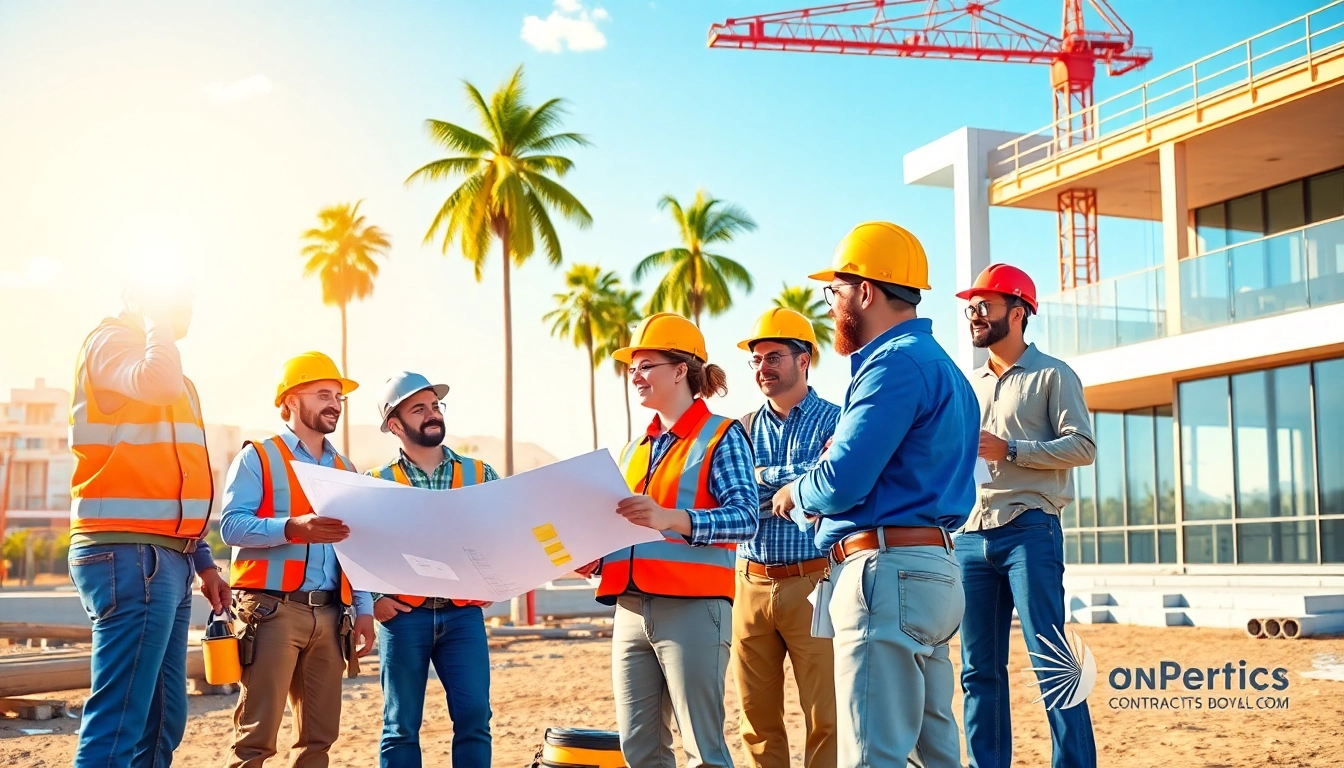 Highlighting the Southern California Contractors Association, construction team collaborating on a project.