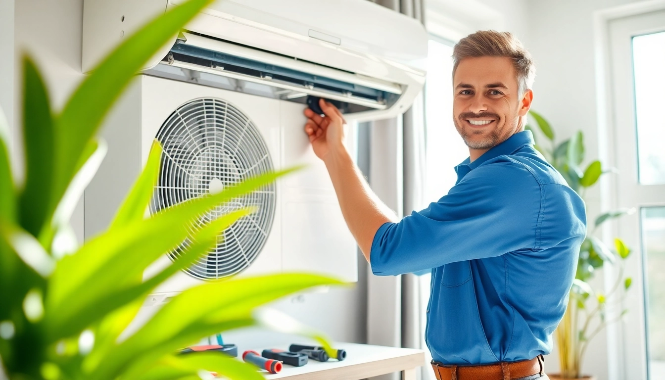 Expert technician performing AC repair phoenix az in a bright, professional environment.