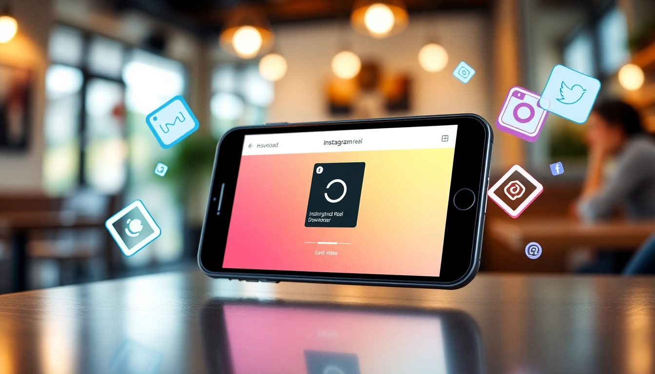 Download Instagram reels with ease using this Instagram reel downloader smartphone interface.
