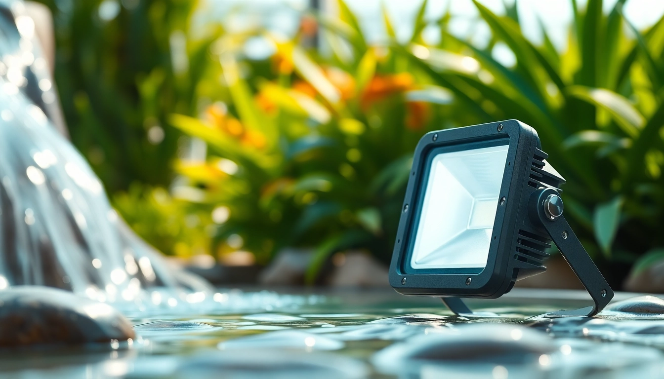 Enhance outdoor spaces with an LED Waterproof light illuminating a serene garden.
