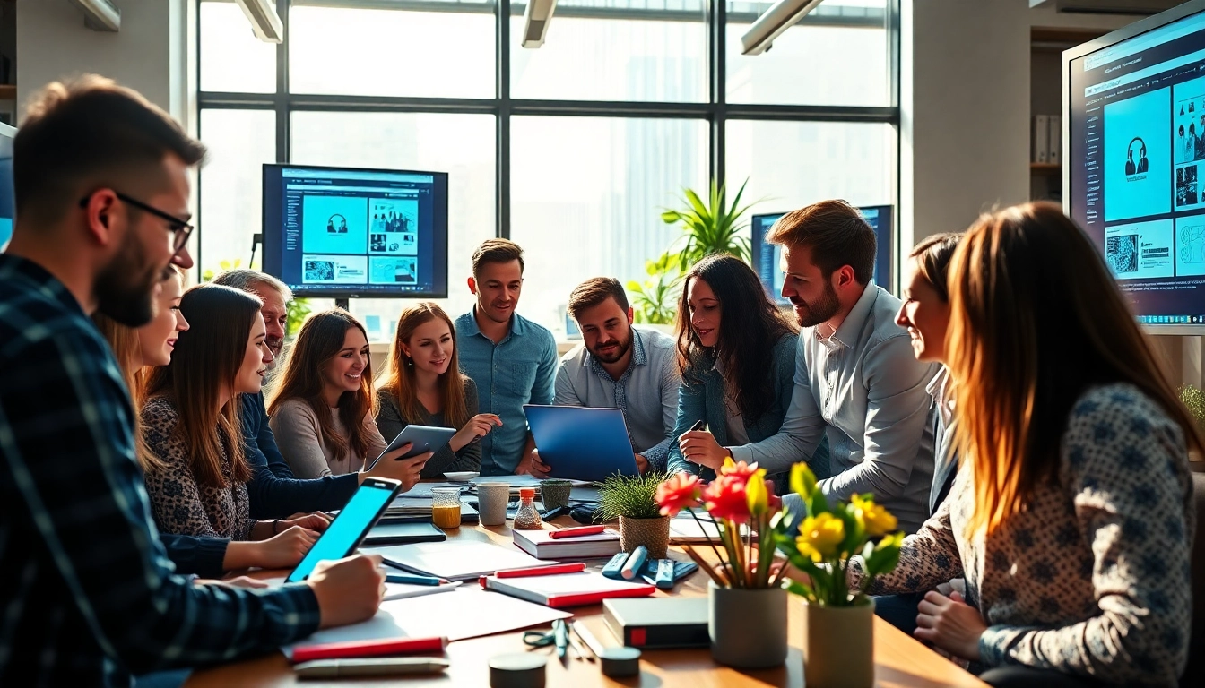 Crafting innovative web design Edmonton solutions with a professional team in a collaborative setting.