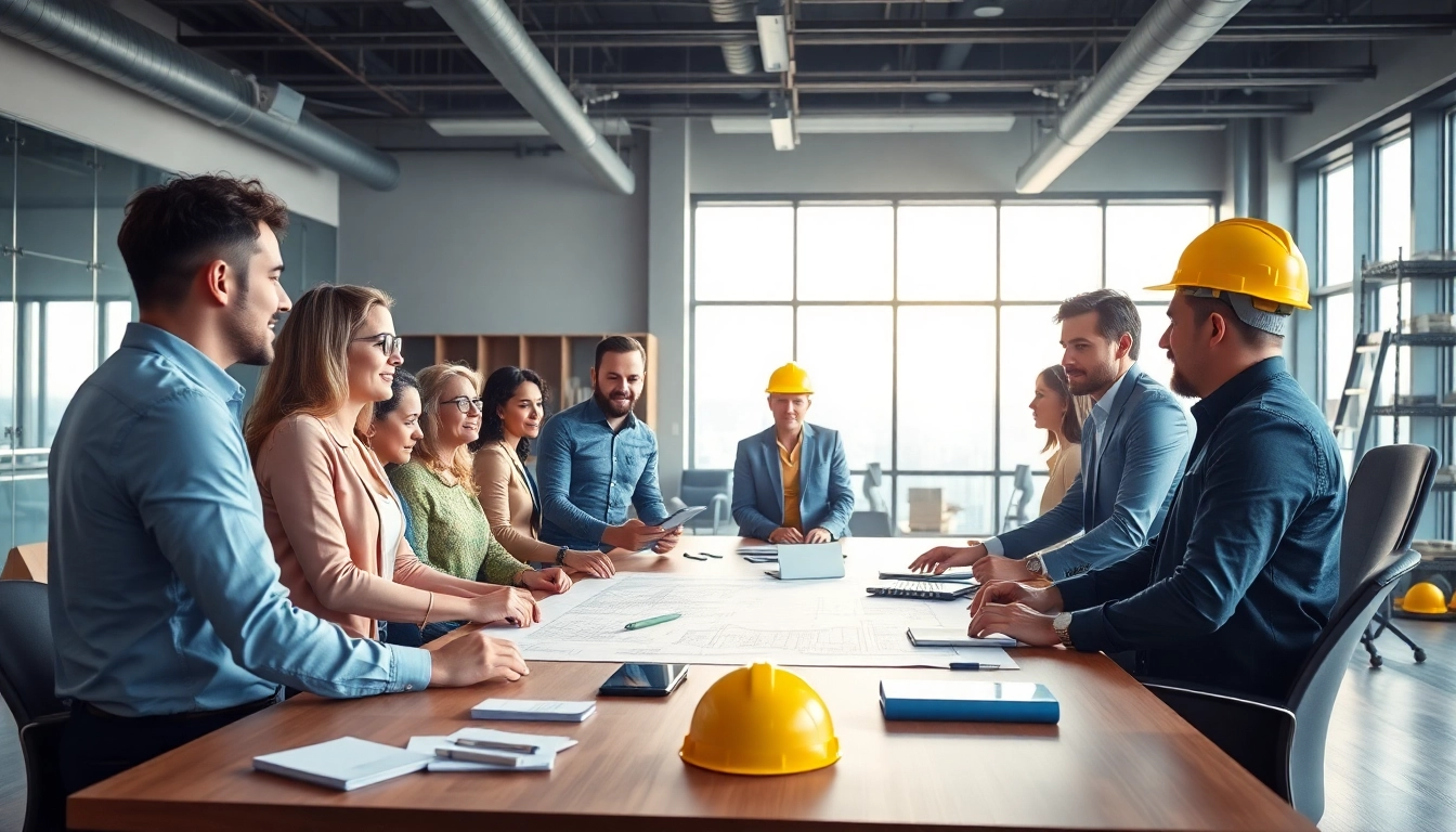 Engaging discussion on construction advocacy colorado with diverse experts in a modern office.
