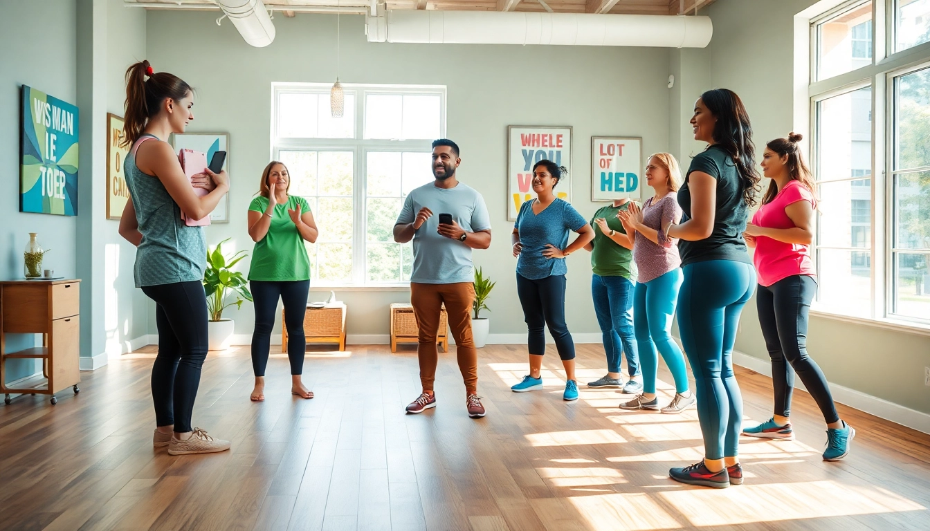 Empowering session on Medical Weight Loss with a health coach and participants in a wellness center.
