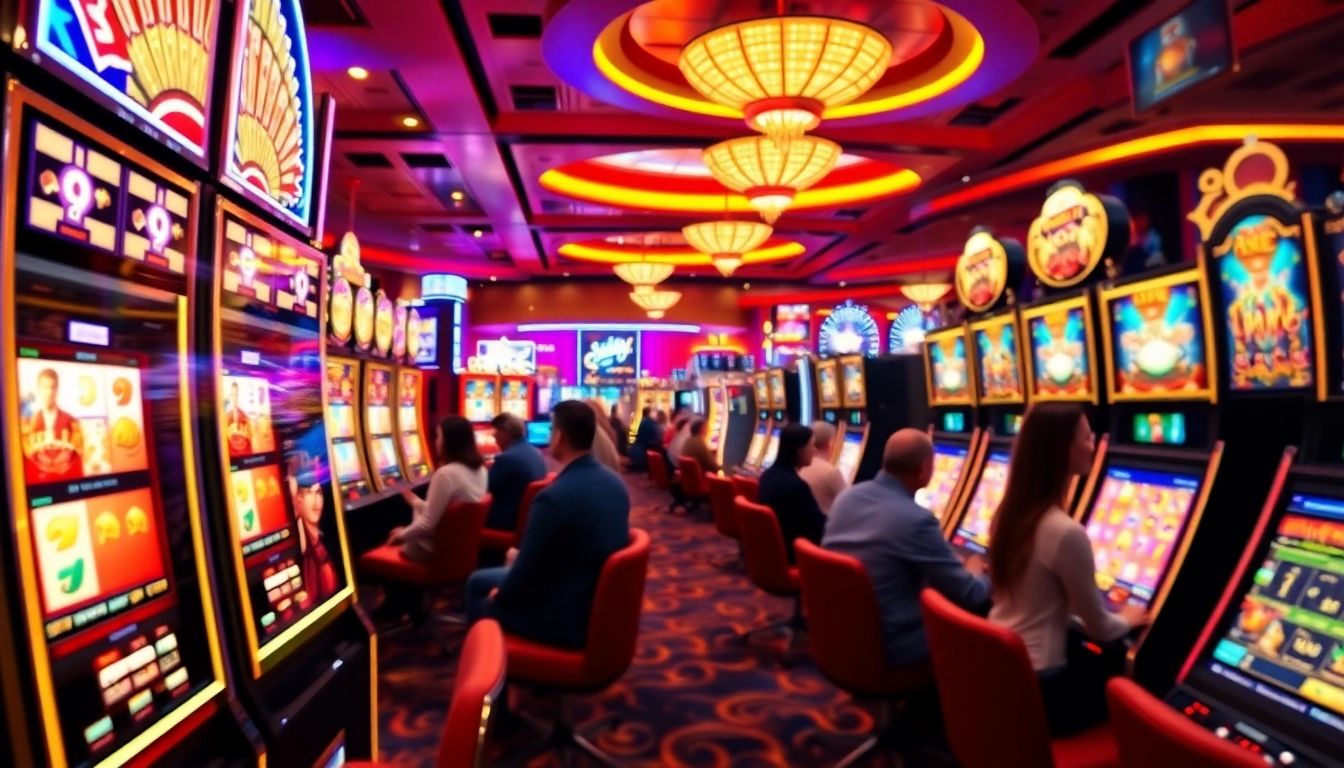 Rasakan pengalaman seru bermain posjp33 slot dengan mesin slot yang berwarna-warni di kasino.