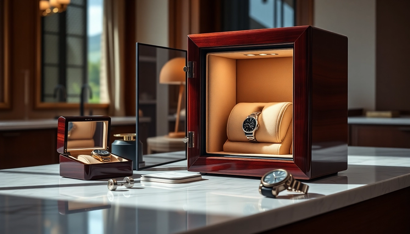 Secure watch safe featuring elegant design and premium materials for optimal watch protection.