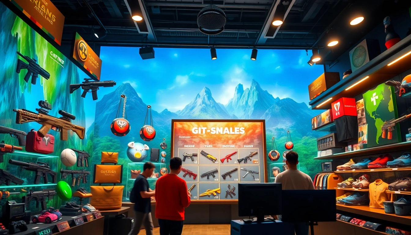 Berbelanja game items shops dengan berbagai item menarik di pasar digital yang menawan.
