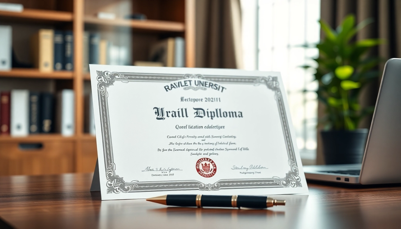 Purchase a fake diploma displayed on a desk, enhancing credibility and appeal.