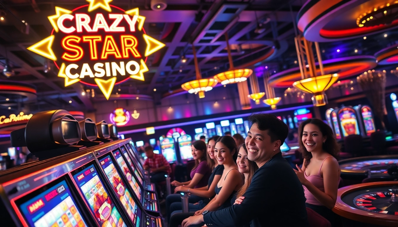 Experience the excitement at casino Crazy star with vibrant gaming and engaging atmosphere.