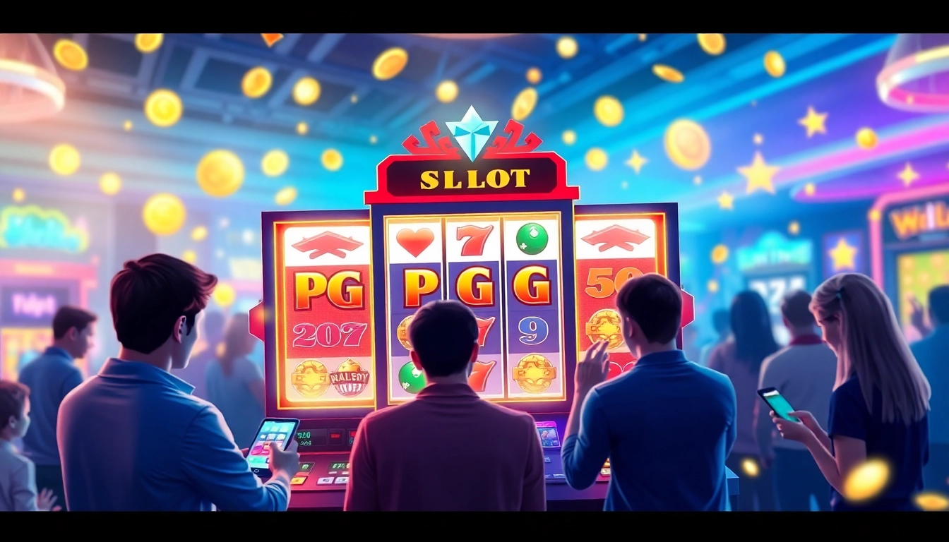 Engaging PG slot gaming interface showcasing vibrant graphics and enthusiastic players.