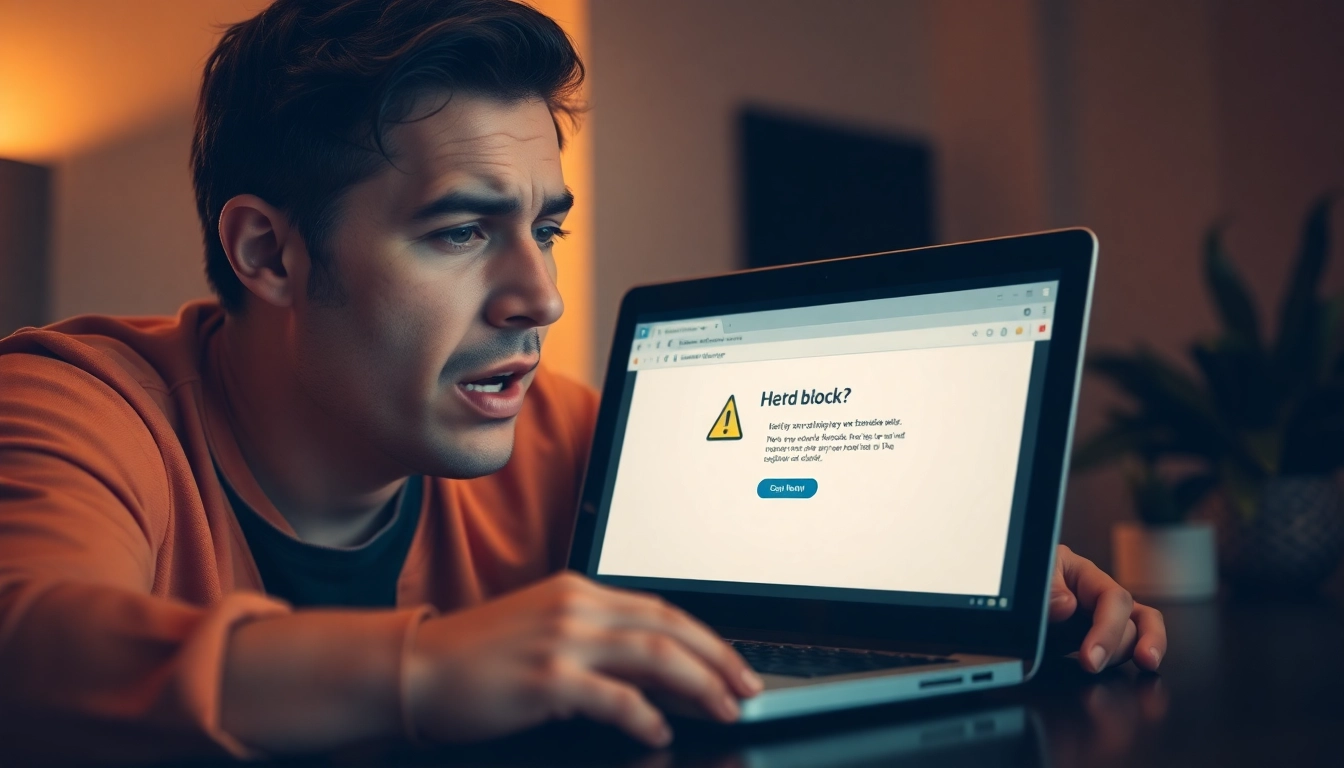 Frustrated user experiencing a website block for Inatogel access.