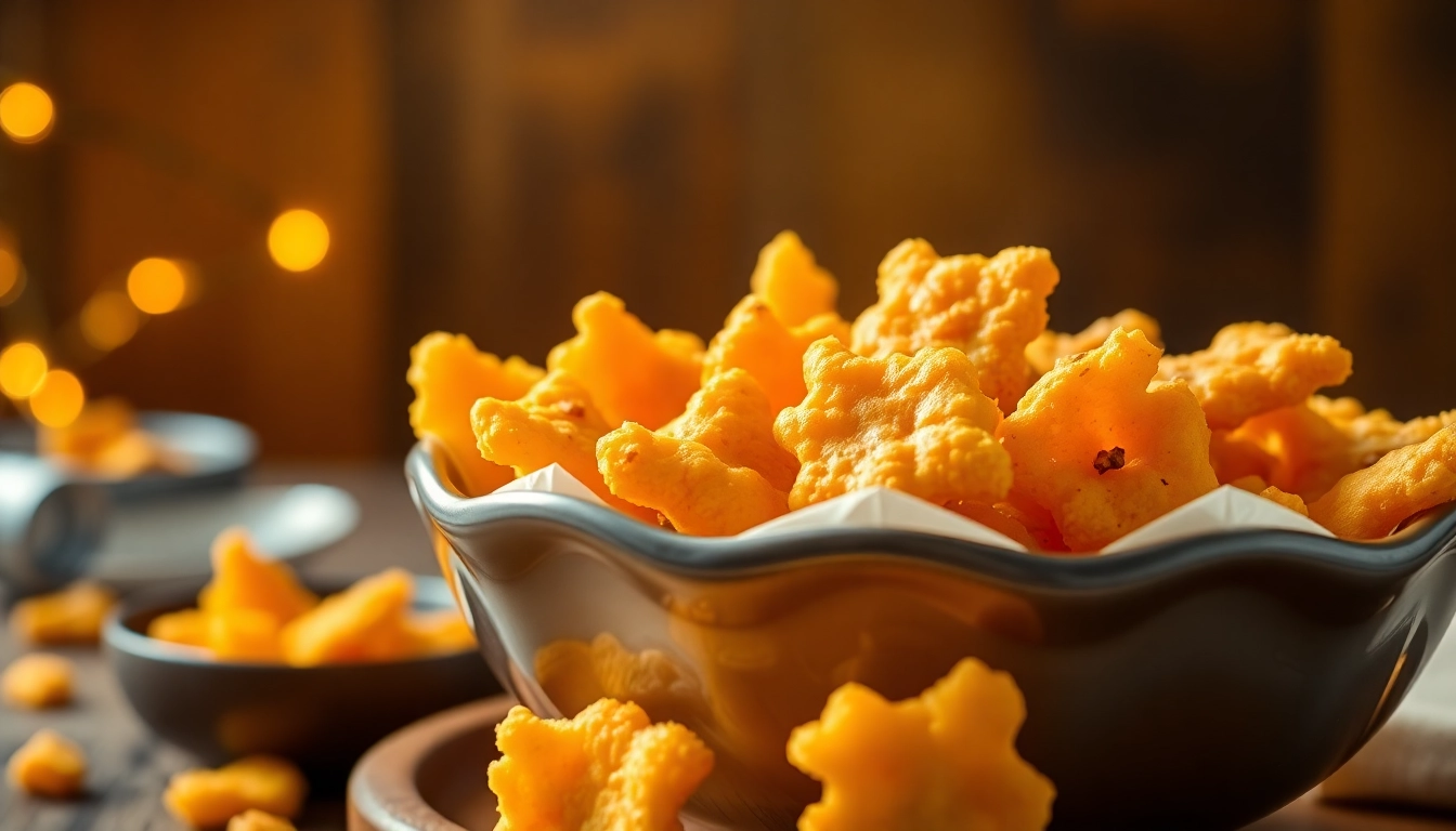 Bhujia snacks displayed in a bowl, showcasing their crispy texture and golden color.