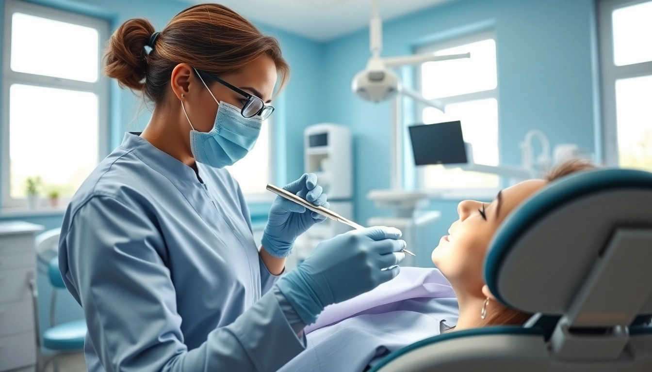 Learn about dental cleanings with a professional hygienist removing plaque in a dental office.