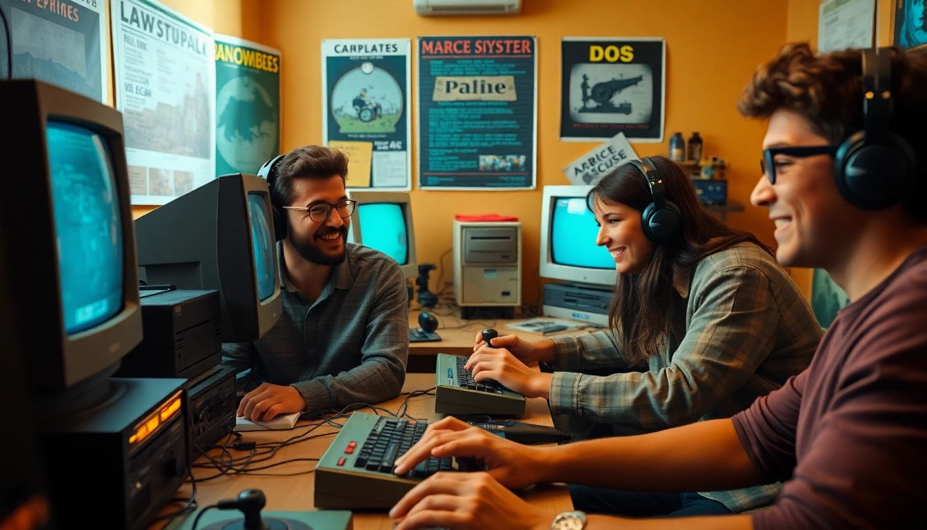 Play DOS games online with vintage gaming enthusiasts in a nostalgic setting.