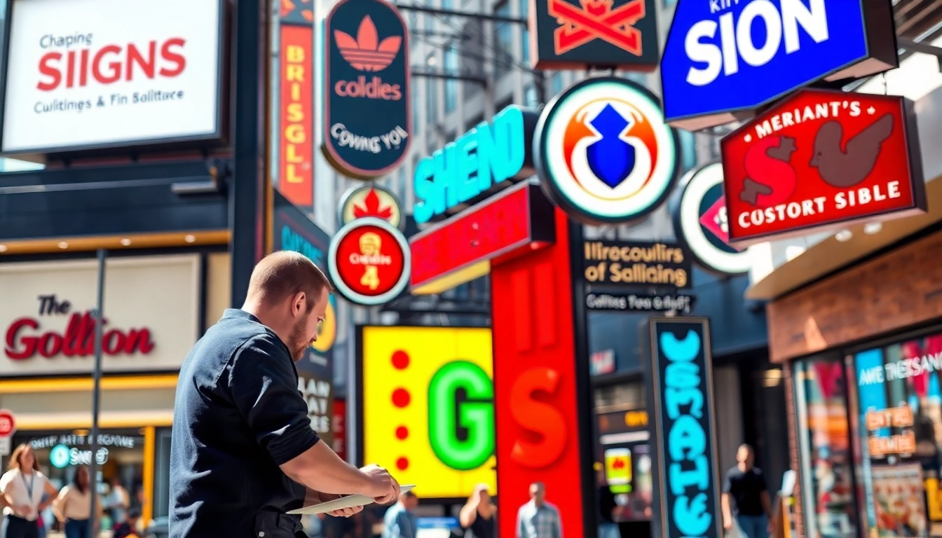 Calgary sign company creating vibrant custom signs in an urban setting.