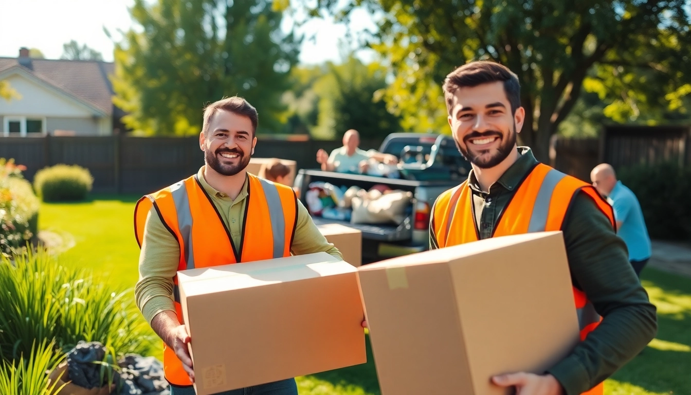 Efficient Affordable Rubbish Removal team clearing clutter in a sunny backyard for a fresh start.
