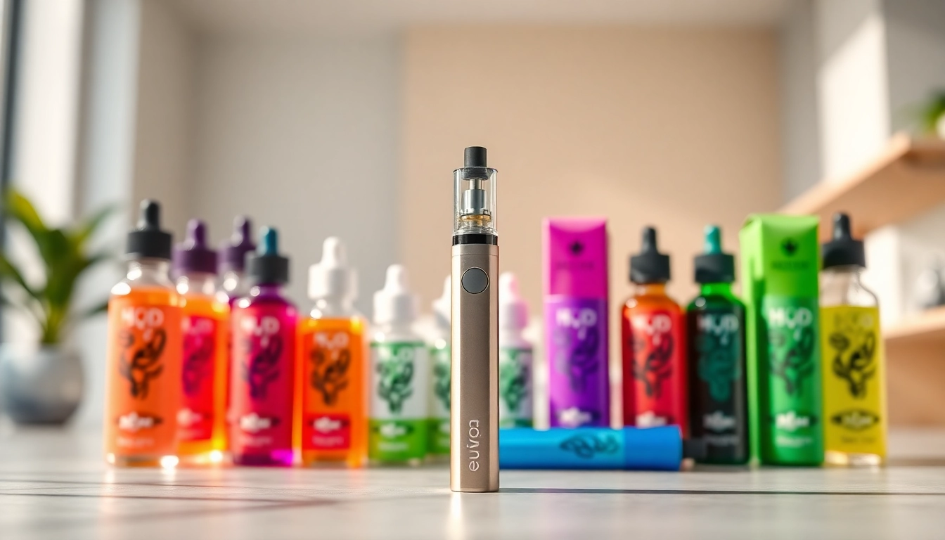 Showcasing an HQD Cuvie disposable vape with colorful accessories, ideal for vaping enthusiasts.